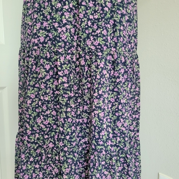 Time and Tru Floral On/Off Shoulder Flutter Sleeve Maxi Dress M NWT Multi Tiered - Picture 11 of 16